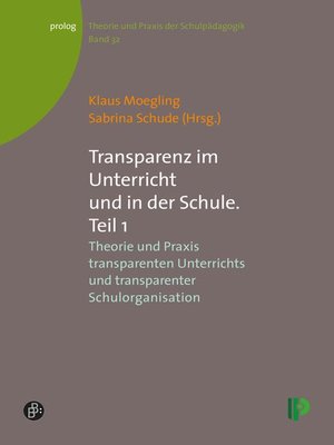 cover image of Transparenz im Unterricht und in der Schule. Teil 1